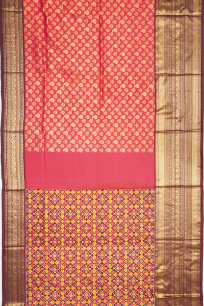 Kanchipuram SIlk Butta Rani Pink Saree