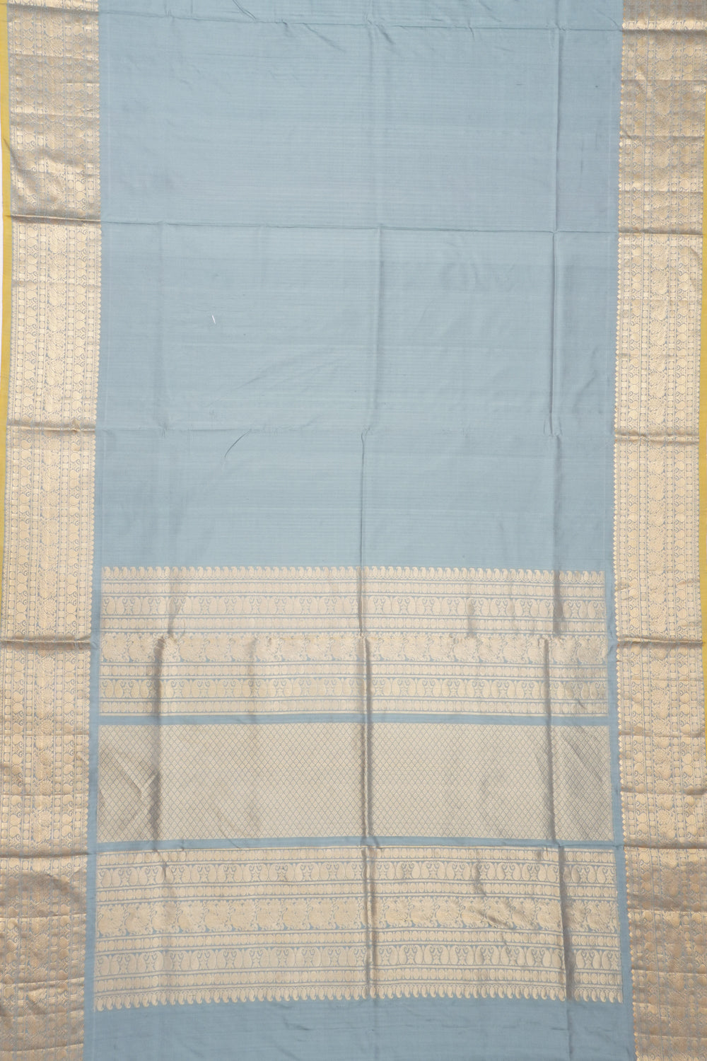 Kanchipuram Silk Plain Grey Saree