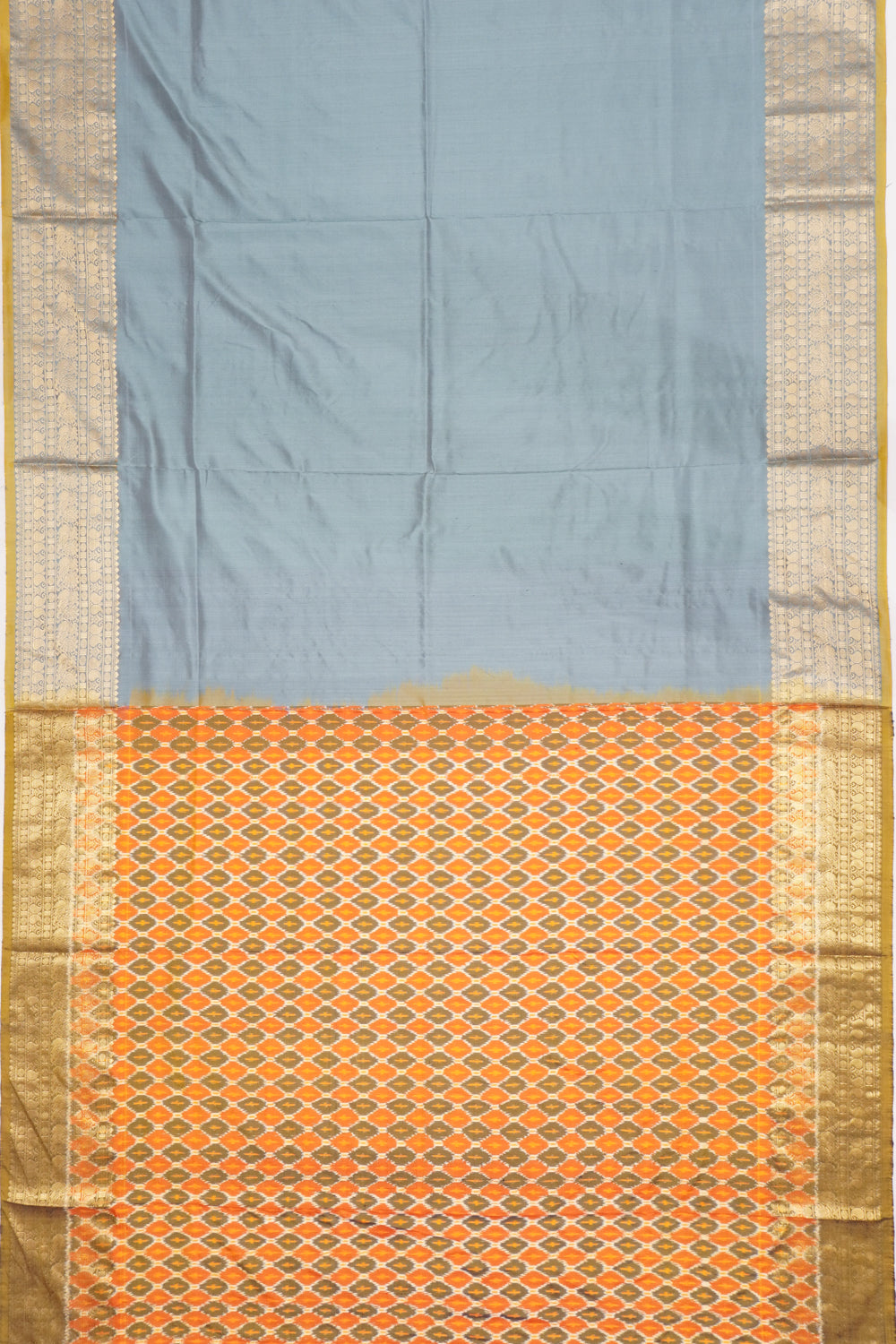 Kanchipuram Silk Plain Grey Saree