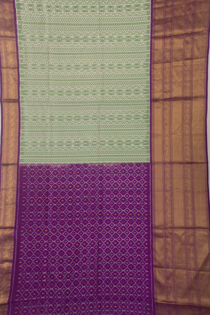 Kanchipuram Silk Ikat Green Saree