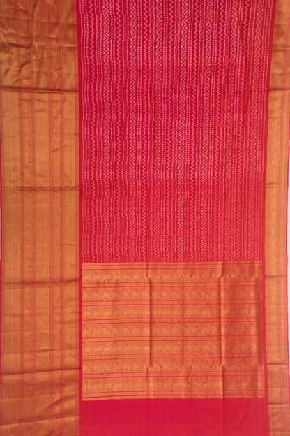 Kanchipuram Silk Ikat Red Saree