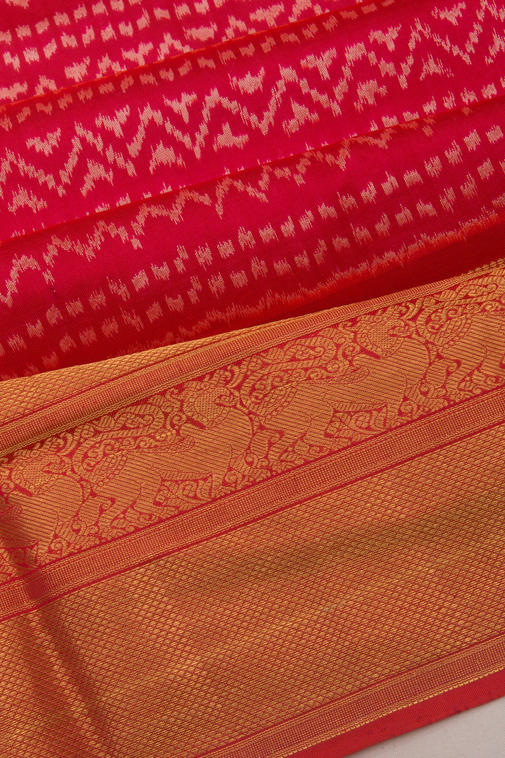 Kanchipuram Silk Ikat Red Saree