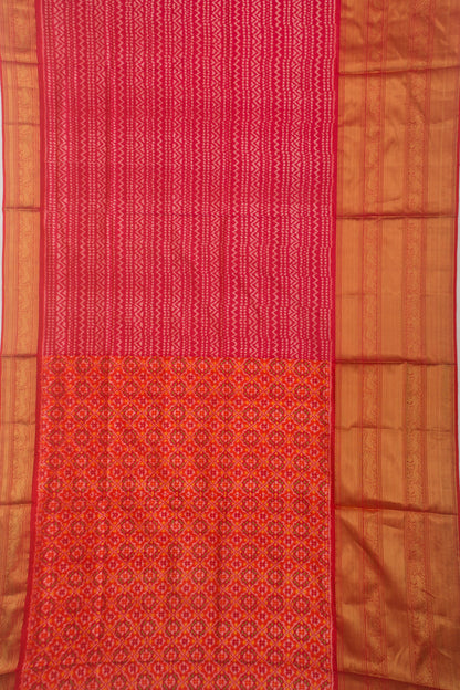 Kanchipuram Silk Ikat Red Saree