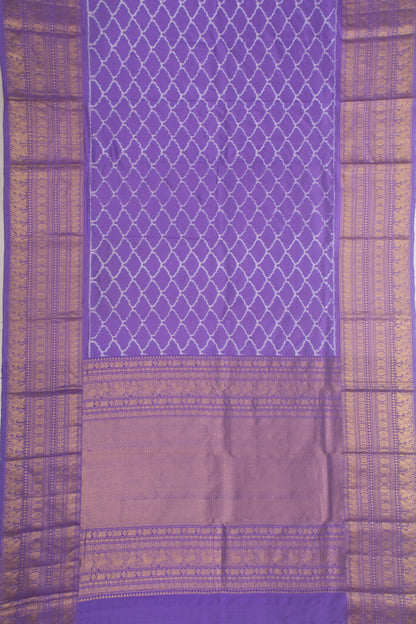 Kanchipuram Silk Ikat Lavender Saree