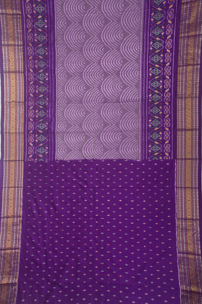 Kanchipuram Silk Ikat Lavender Saree
