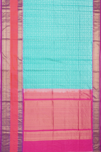 Pochampally Silk Ikat Sea Green Saree