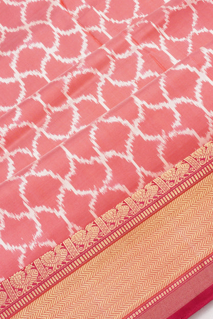 Kanchipuram Silk Ikat Baby Pink Saree