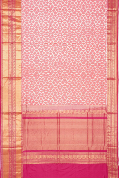 Kanchipuram Silk Ikat Baby Pink Saree