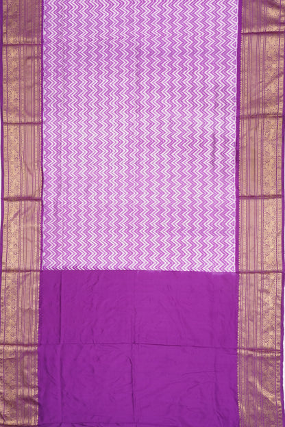 Kanchipuram Silk Ikat Lavender Saree