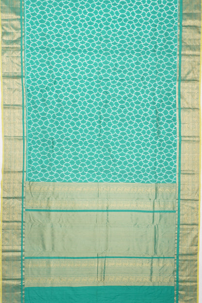 Kanchipuram Silk Ikat Sea Green Saree