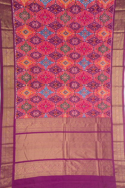 Kanchipuram Silk Ikat Purple Saree