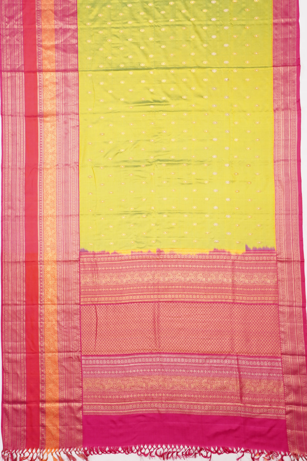 Kanchipuram Silk Twill Butta Green Saree