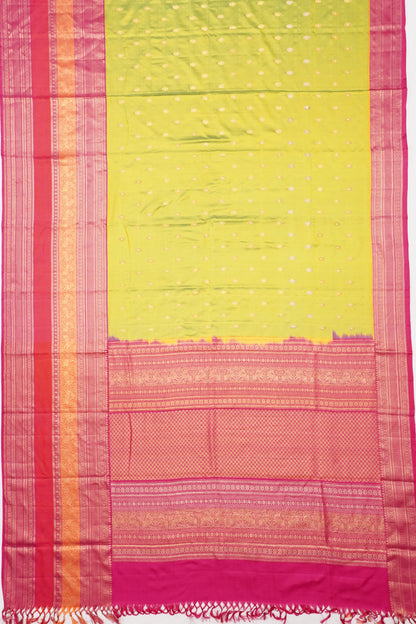 Kanchipuram Silk Twill Butta Green Saree