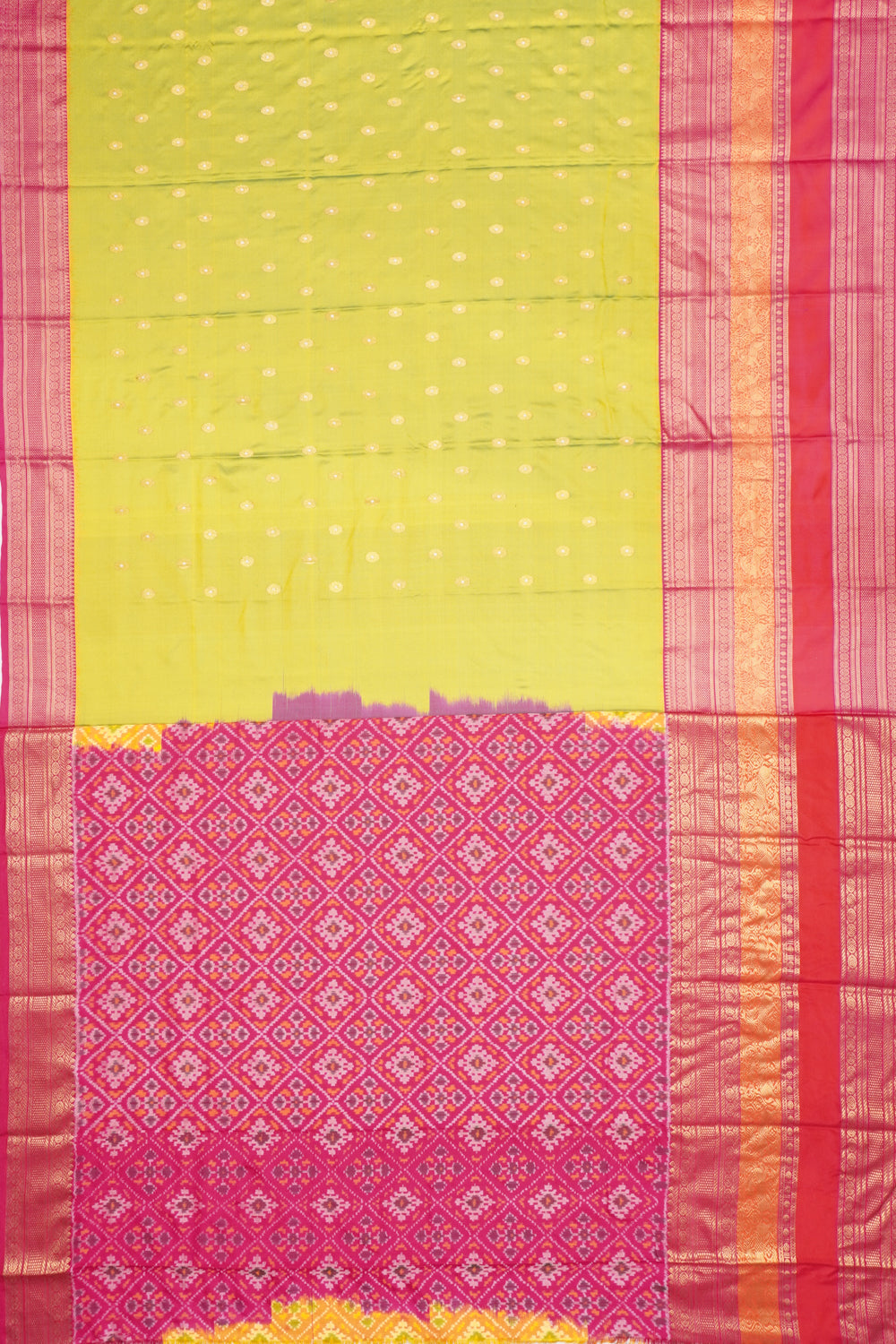 Kanchipuram Silk Twill Butta Green Saree