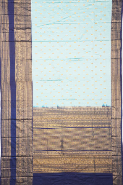 Kanchipuram Silk Twill Pastel Blue Saree
