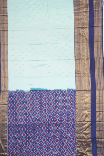 Kanchipuram Silk Twill Pastel Blue Saree