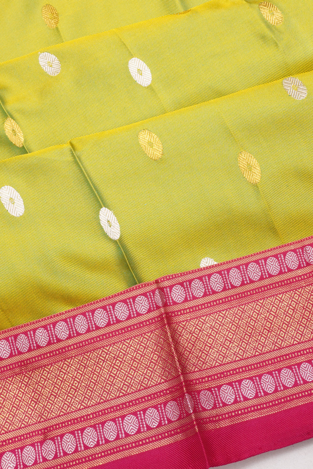 Kanchipuram Silk Twill Butta Green Saree