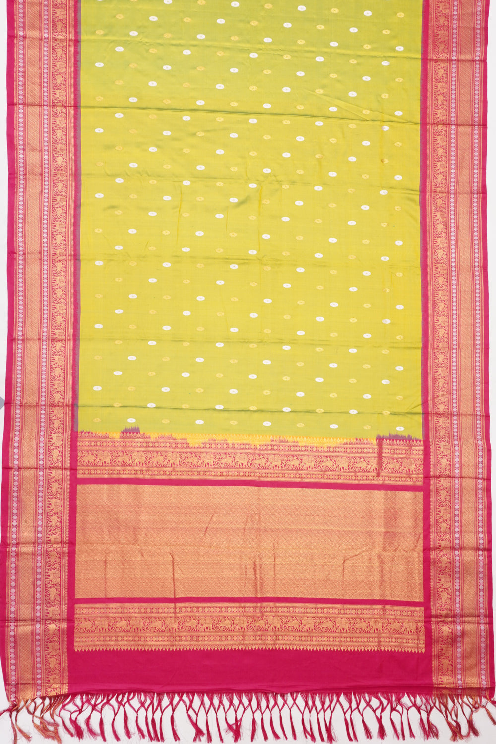 Kanchipuram Silk Twill Butta Green Saree