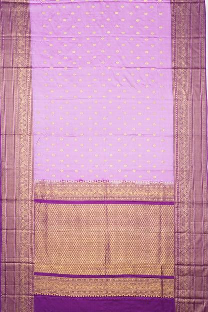 Kanchipuram Silk Twill Butta Lavender Saree