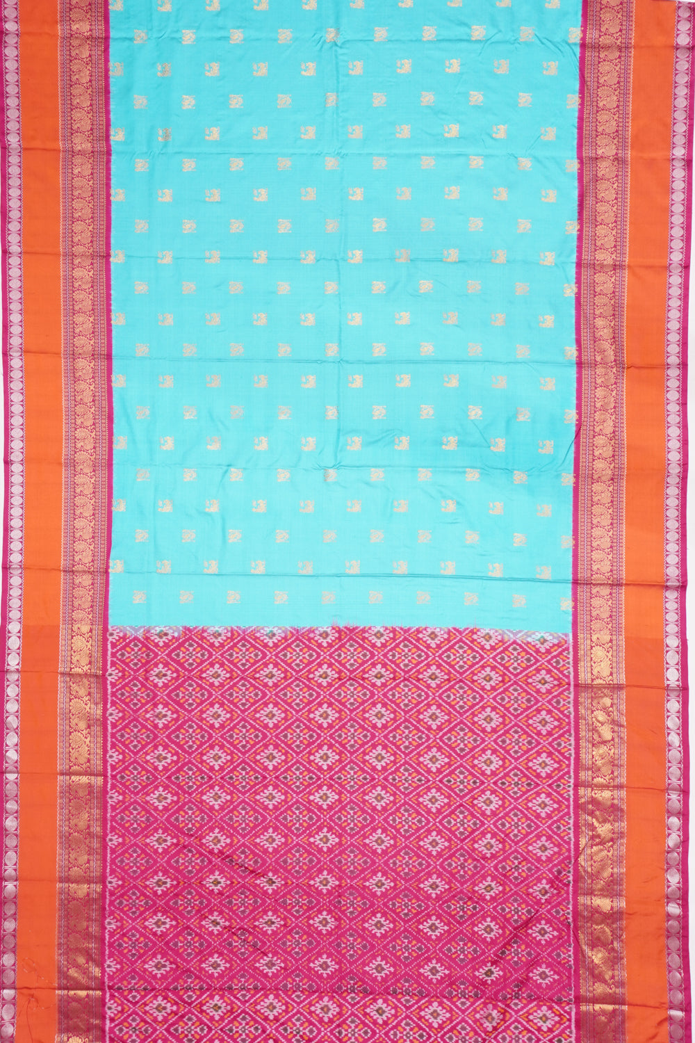 Kanchipuram Silk Twill Butta Sky Blue Saree