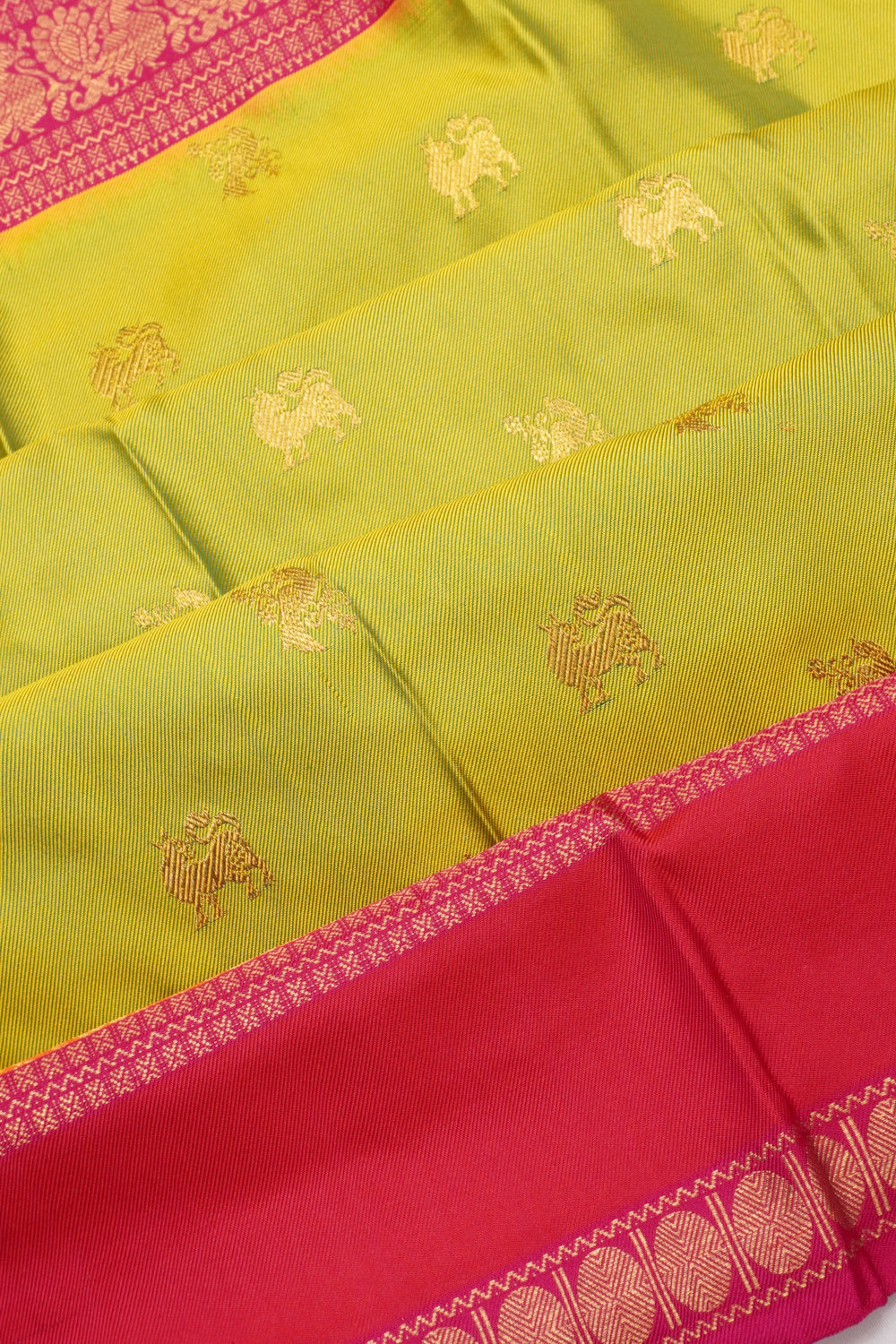 Kanchipuram Silk Twill Butta Green Saree