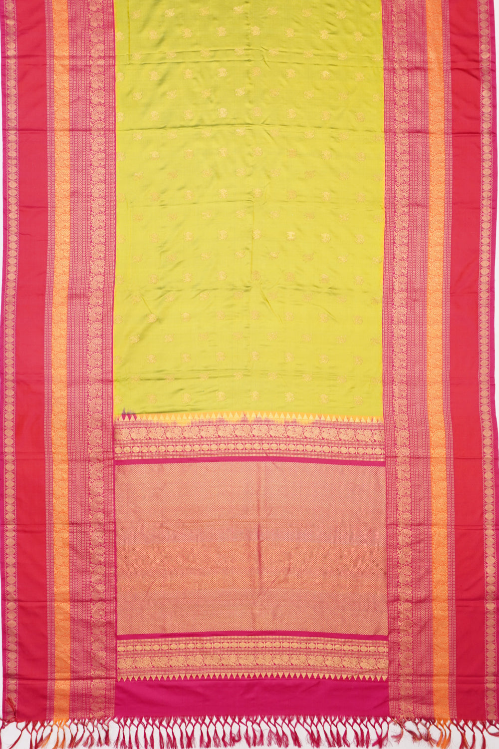 Kanchipuram Silk Twill Butta Green Saree