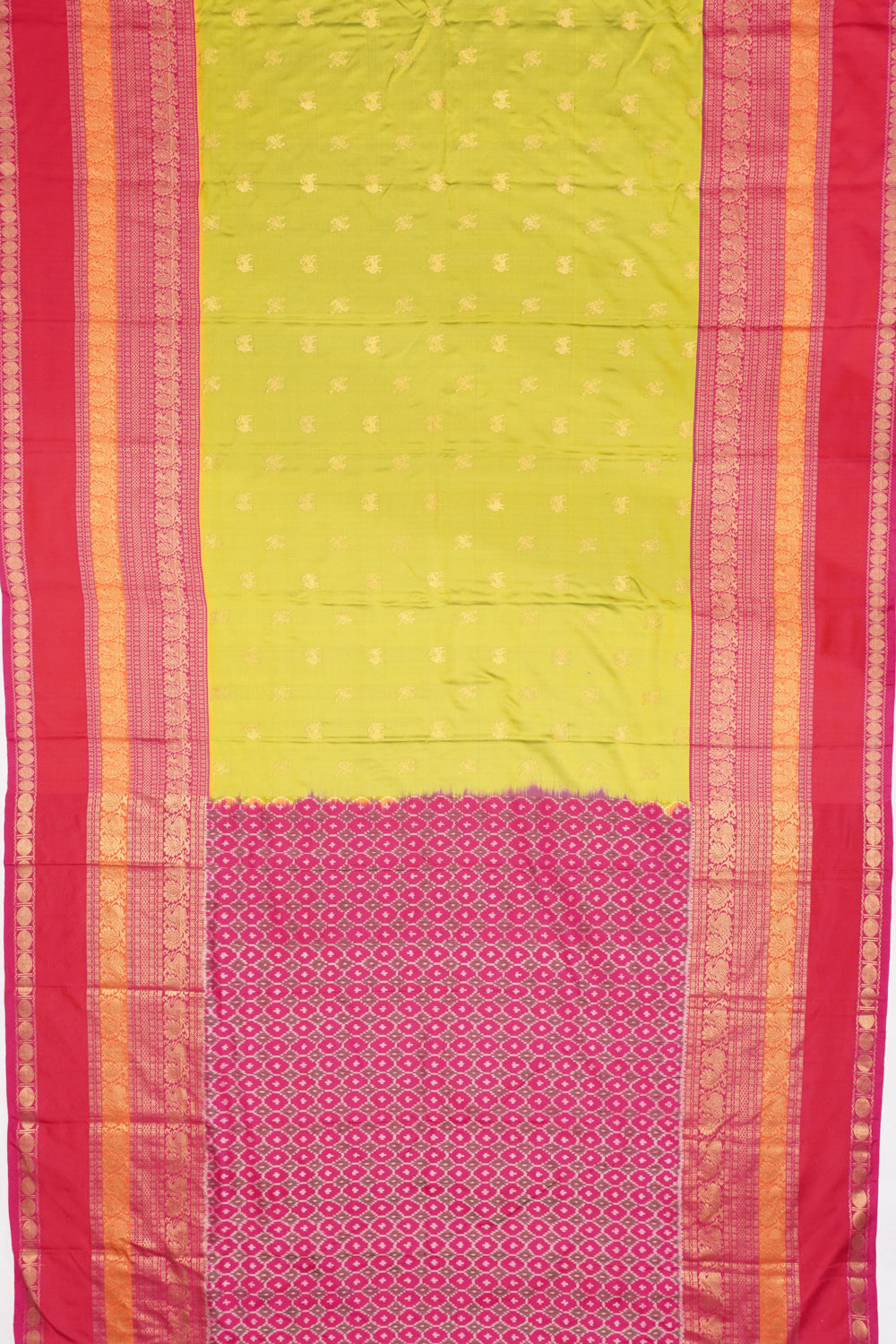 Kanchipuram Silk Twill Butta Green Saree