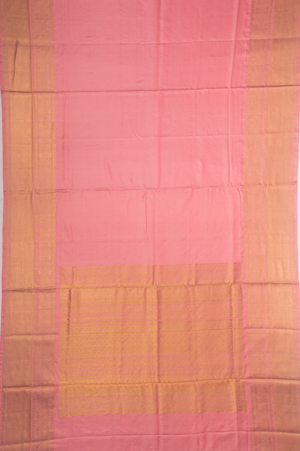 Kanchipuram Silk Twill Peach Saree