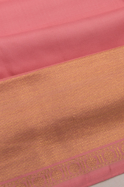 Kanchipuram Silk Twill Peach Saree