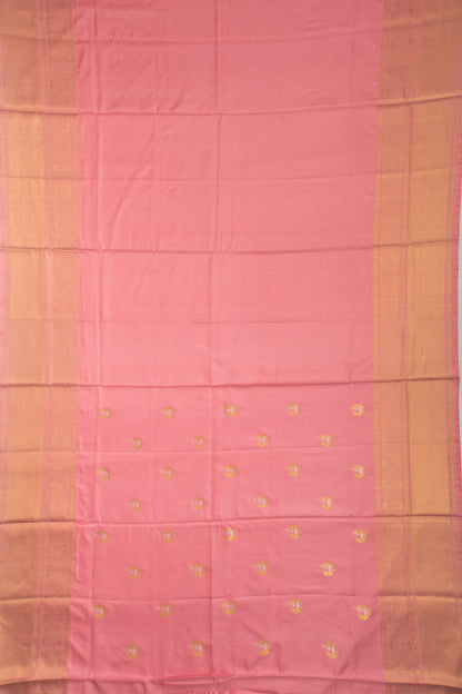 Kanchipuram Silk Twill Peach Saree