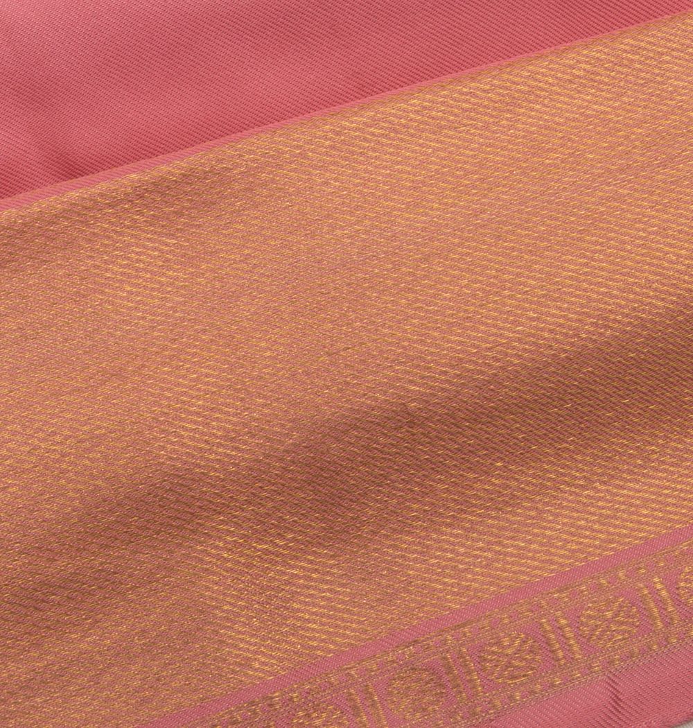 Kanchipuram Silk Twill Peach Saree