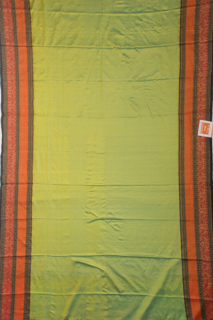 Kanchipuram Silk Twill Dual Tone Green And Yellow Saree