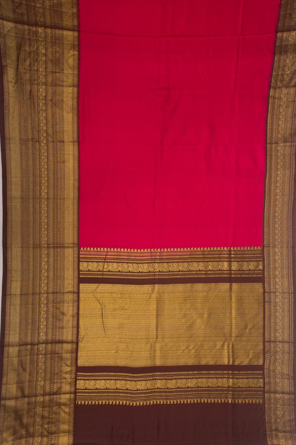 Kanchipuram Silk Twill Pink Saree