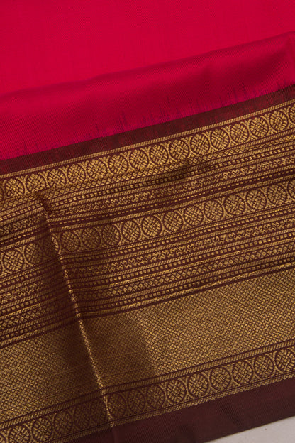 Kanchipuram Silk Twill Pink Saree