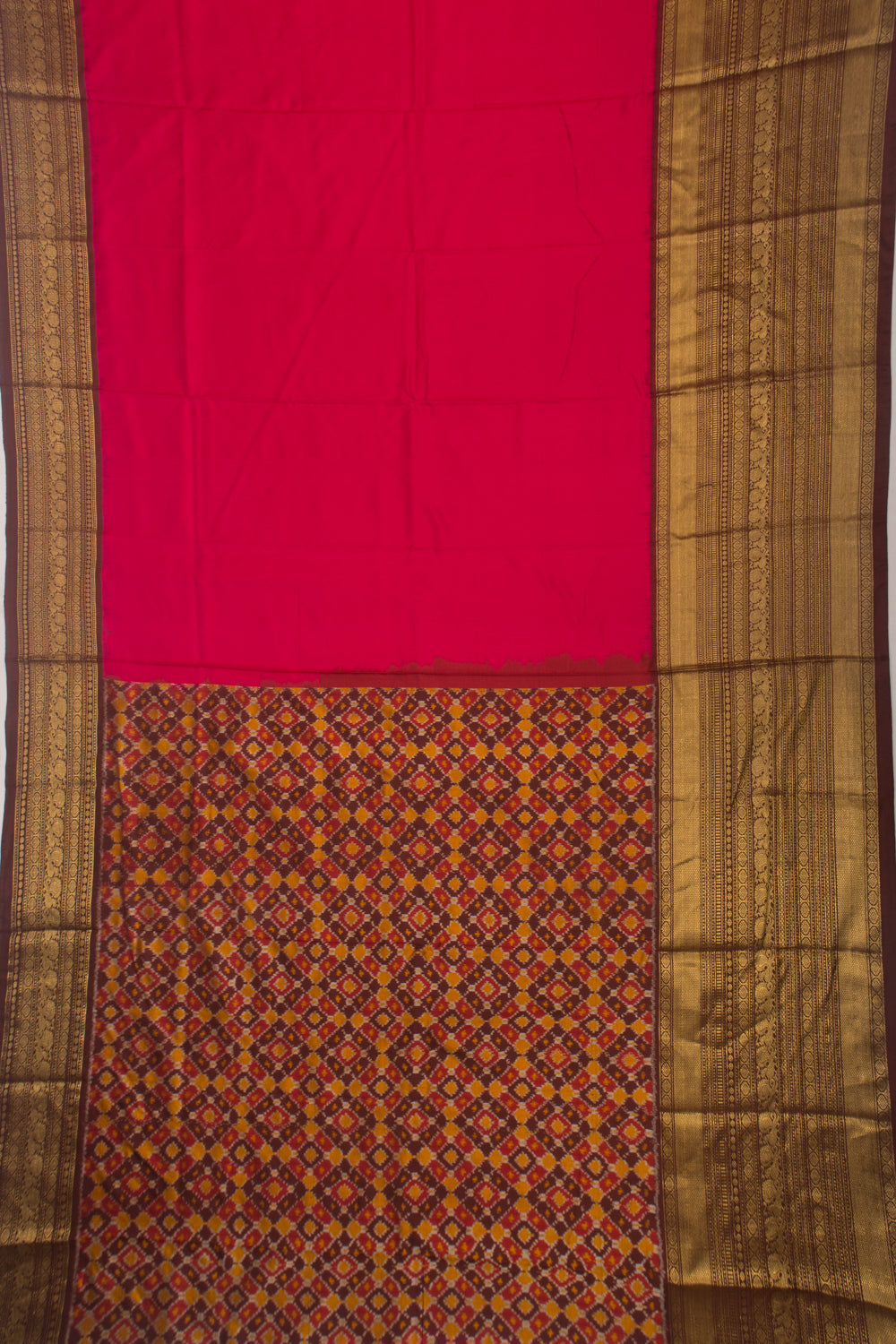 Kanchipuram Silk Twill Pink Saree