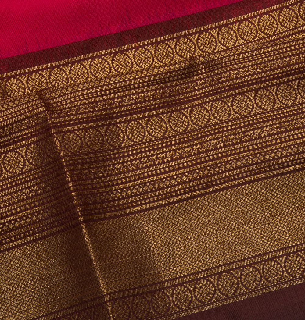 Kanchipuram Silk Twill Pink Saree
