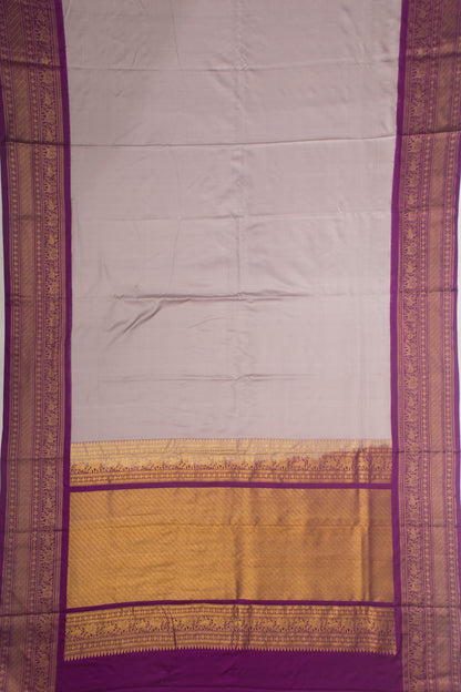 Kanchipuram Silk Twill Grey Saree