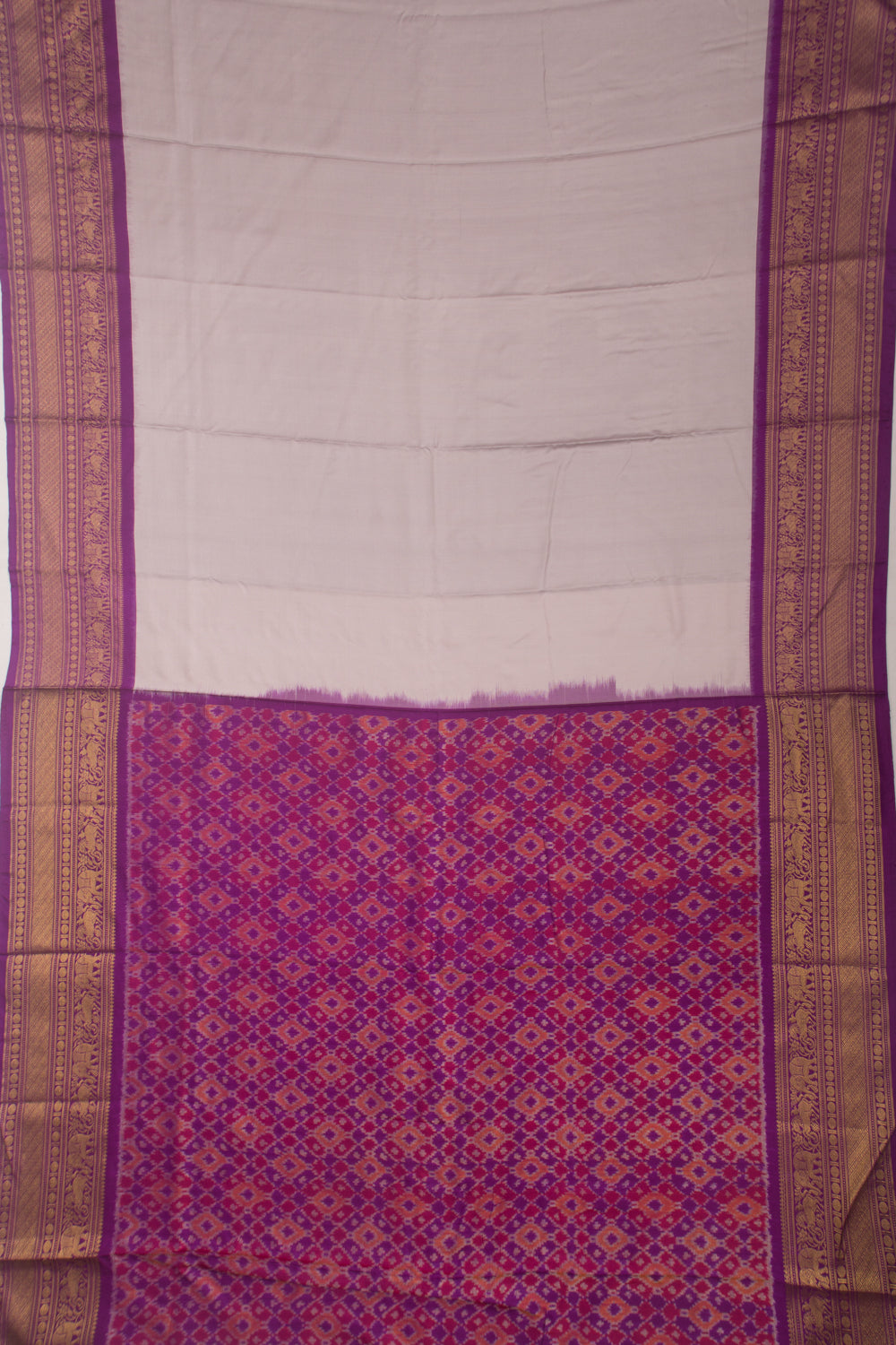 Kanchipuram Silk Twill Grey Saree