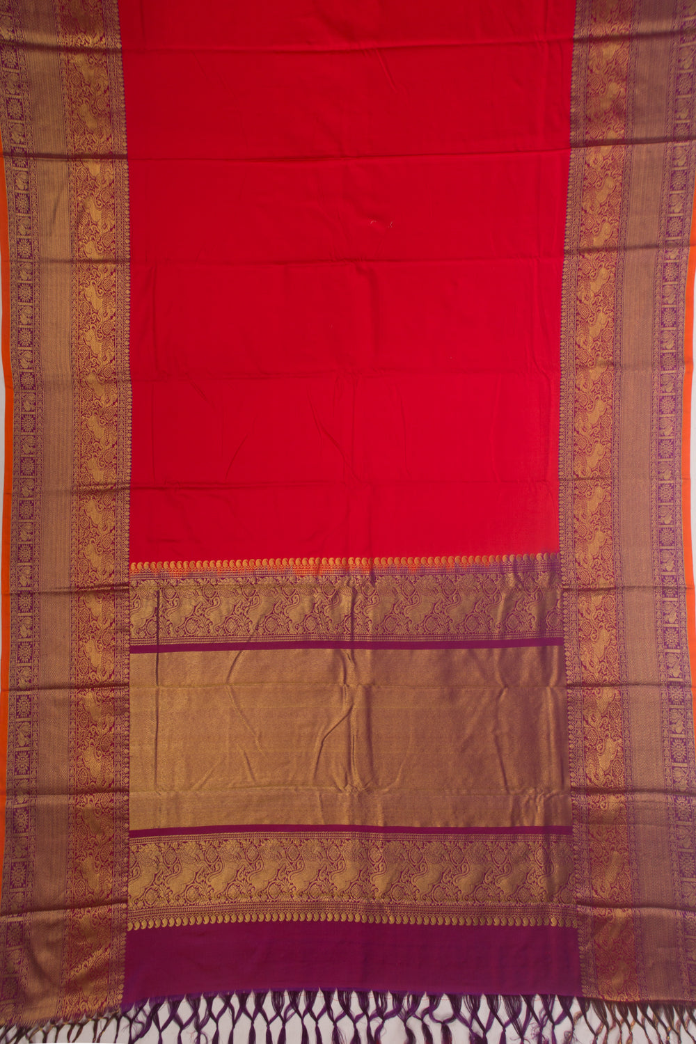 Kanchipuram Silk Twill Red Saree