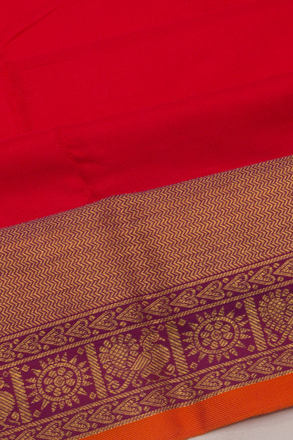 Kanchipuram Silk Twill Red Saree