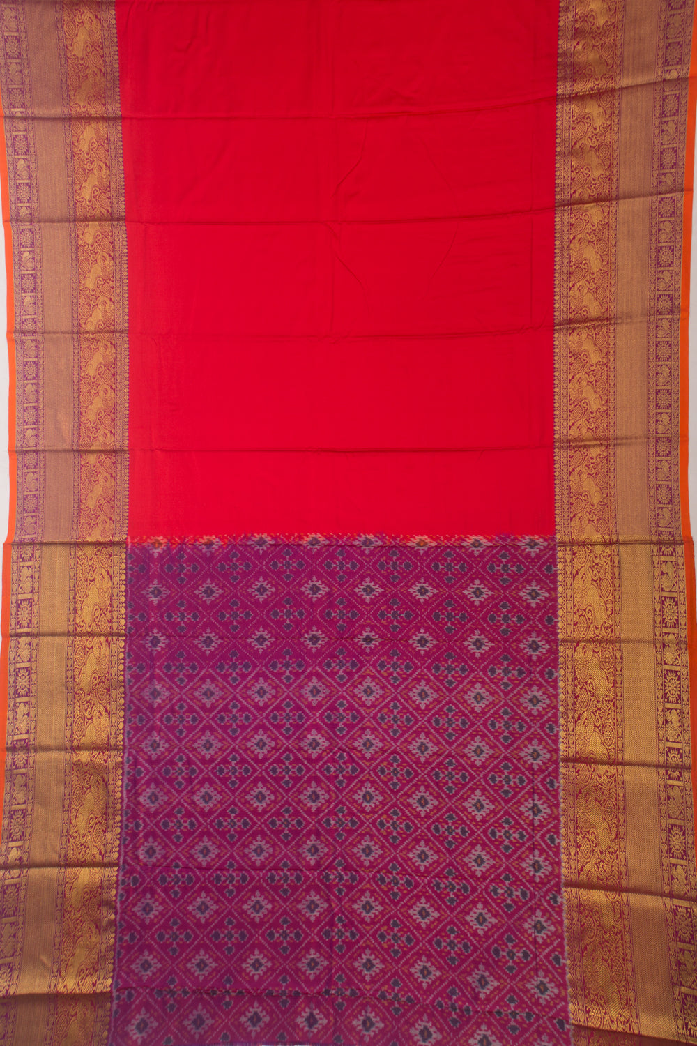Kanchipuram Silk Twill Red Saree