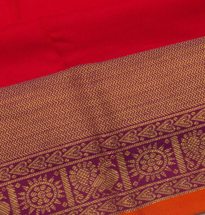 Kanchipuram Silk Twill Red Saree