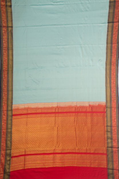 Kanchipuram Silk Twill Sky Blue Saree