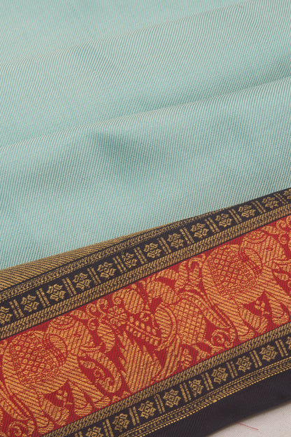 Kanchipuram Silk Twill Sky Blue Saree