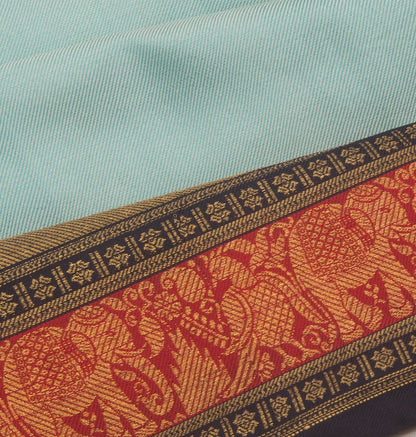 Kanchipuram Silk Twill Sky Blue Saree
