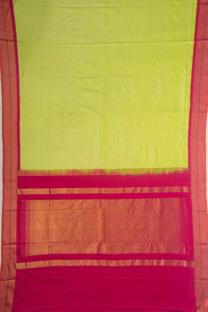 Kanchipuram Silk Twill Plain Pastel Green Saree