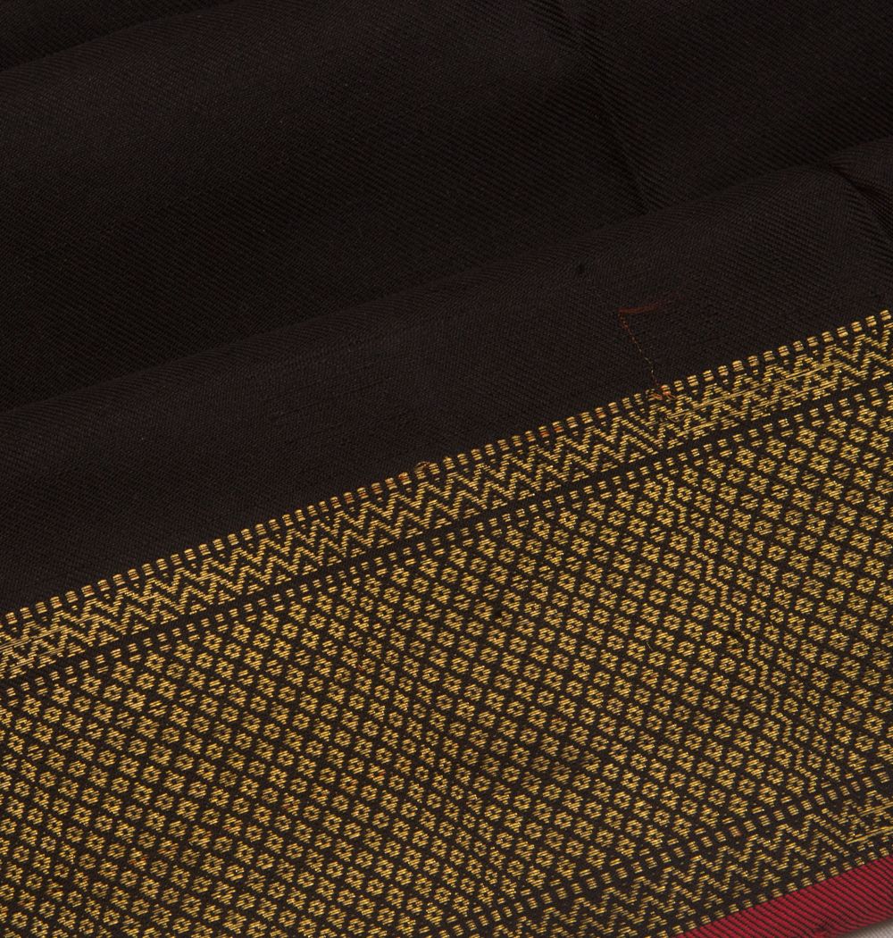 Kanchipuram Silk Twill Black Saree