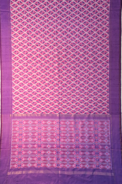 Pochampally Tussar Ikat Lavender Saree