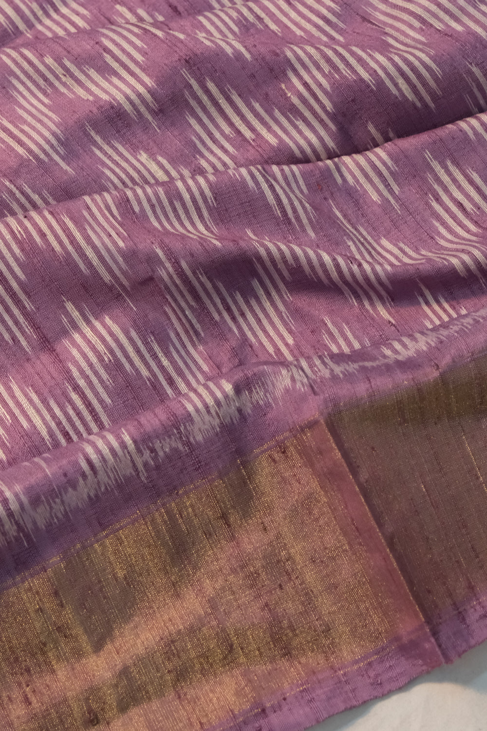 Pochampally Tussar Ikat Lavender Saree
