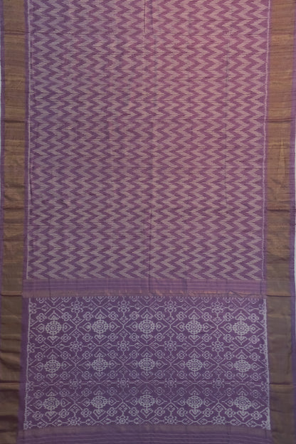 Pochampally Tussar Ikat Lavender Saree